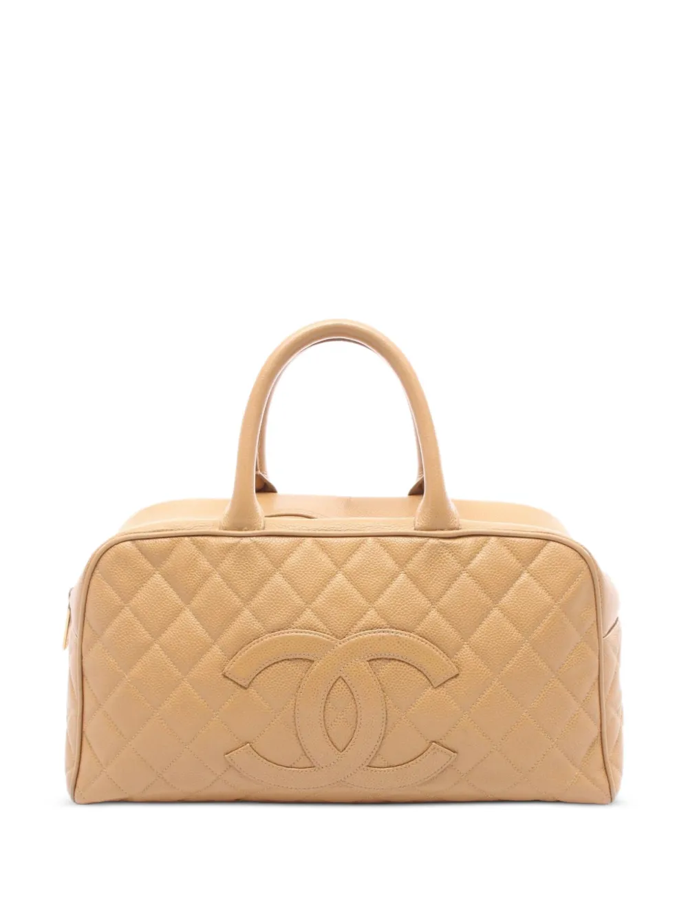 CHANEL Pre-Owned 2002-2003 mini Boston matelasse-quilting tote bag | Neutrals | Image 1