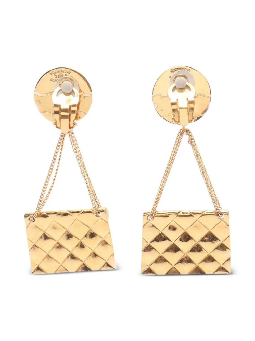 CHANEL Pre-Owned 1986-1988 Matelasse coin earrings | Image 2