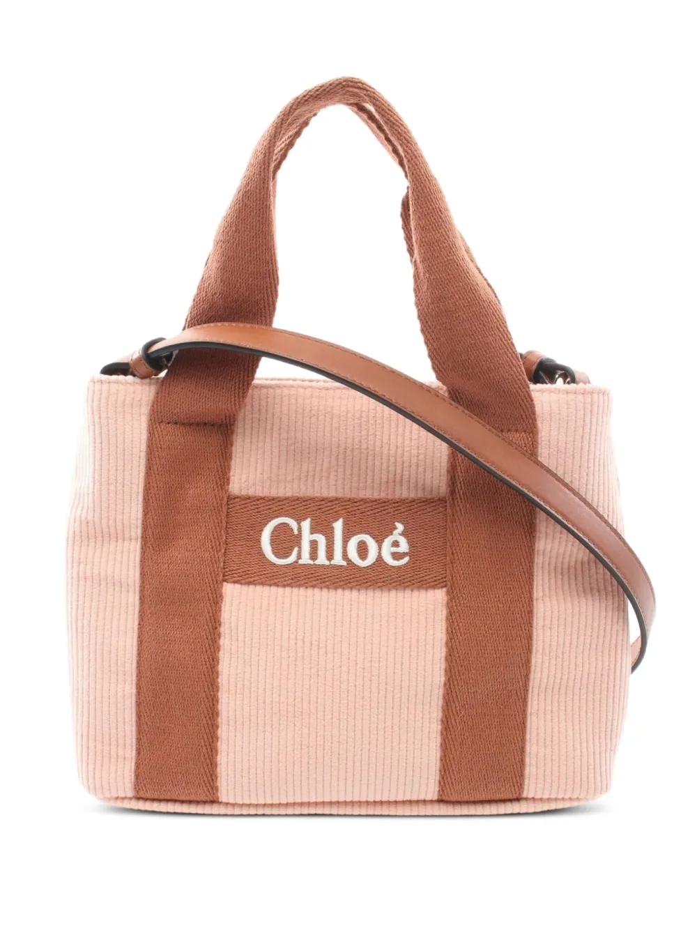 Chloé Pre-Owned 2020s corduroy shoulder bag | Pink | Image 1