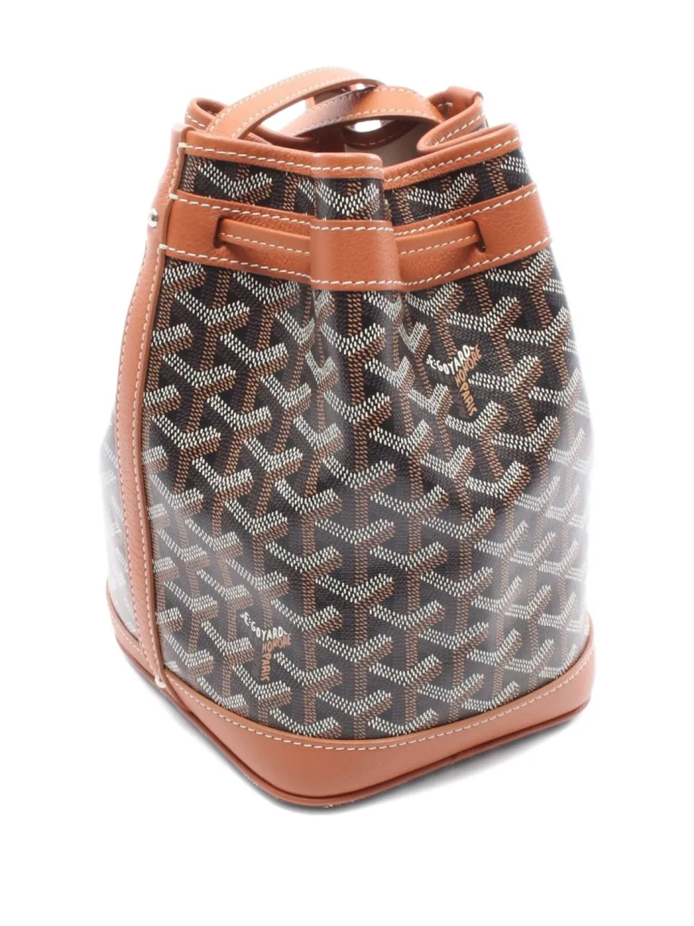 Pre-owned Goyard 2010s Petit Flo Coated-canvas Shoulder Bag In Black