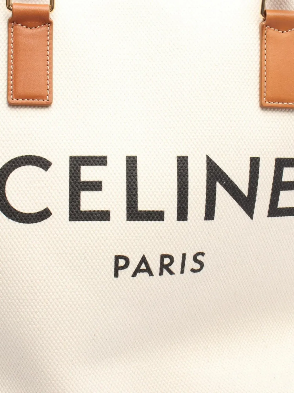 Pre-owned Celine 2000s Logo-print Tote Bag In White