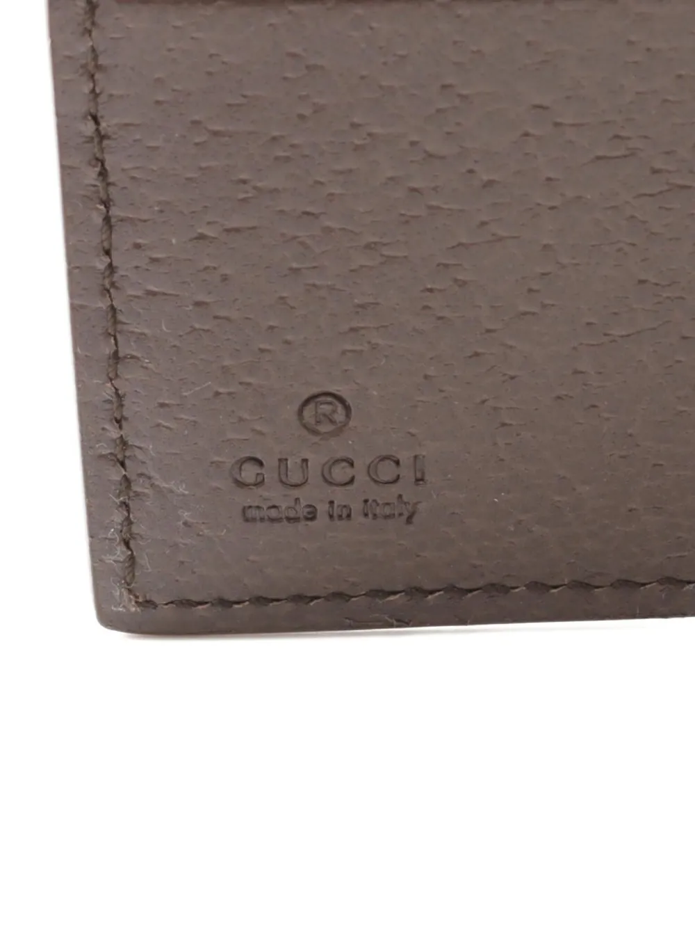 Pre-owned Gucci 20s Gg Supreme Bi-fold Wallet In Neutral