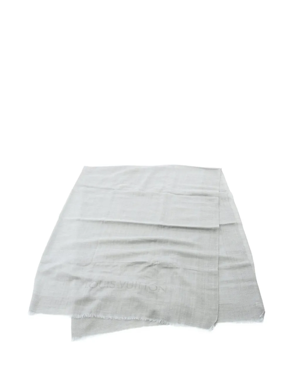 Louis Vuitton Pre-Owned 2016 cashmere logo-detail scarf | Grey | Image 1