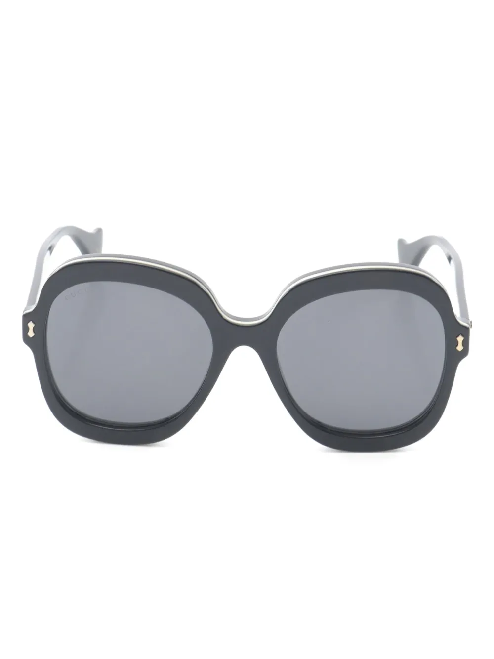 Gucci Pre-Owned 2020s round-frame sunglasses | Black | Image 1