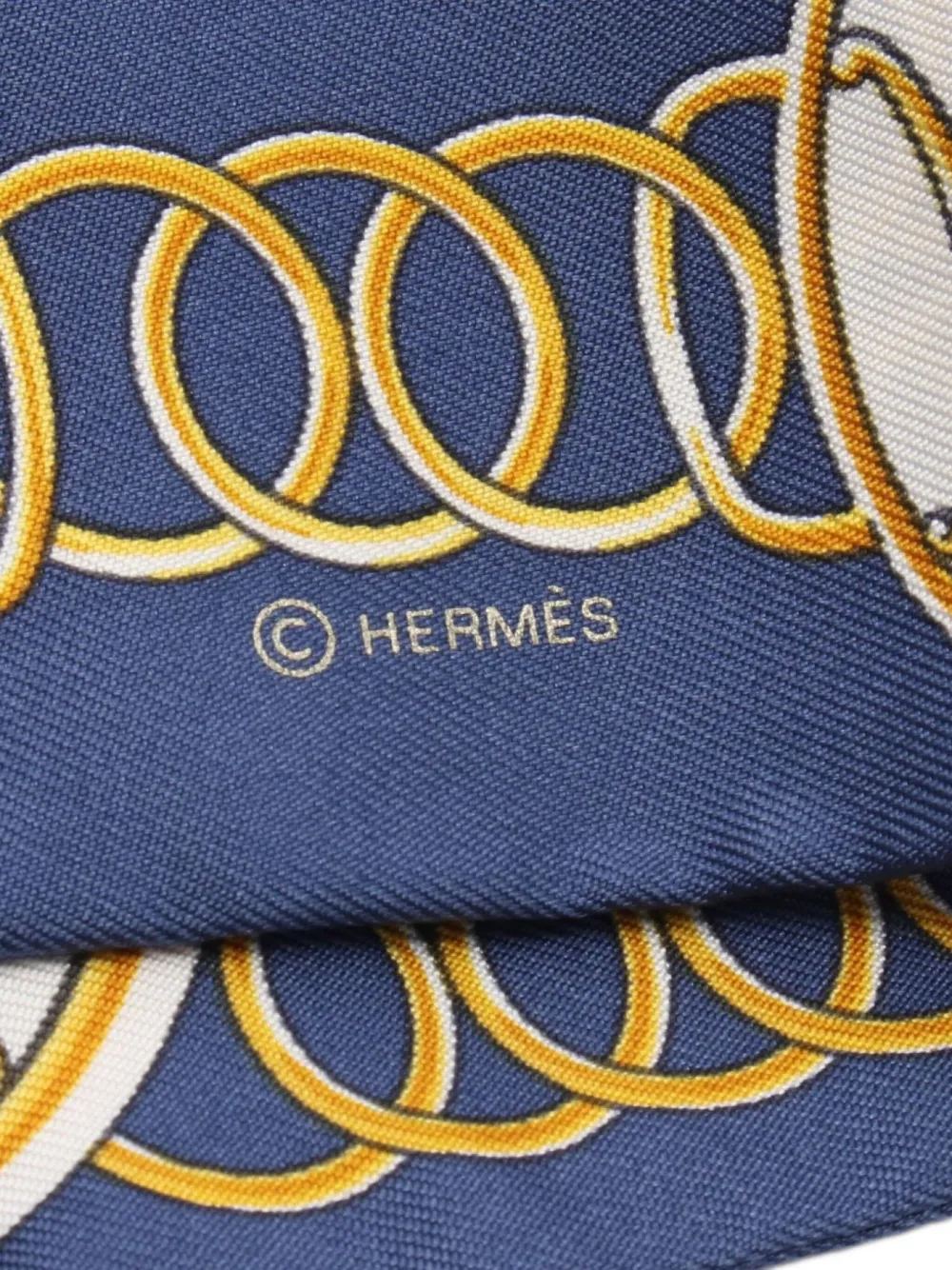 Pre-owned Hermes 2020s Lift Profile Scarf In Blue