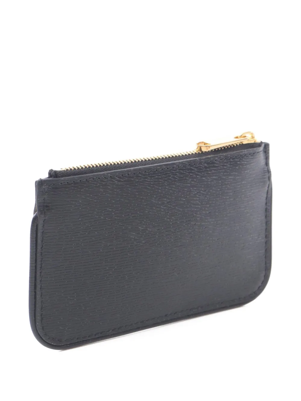 Pre-owned Gucci 2000s Script Coin Purse In Black