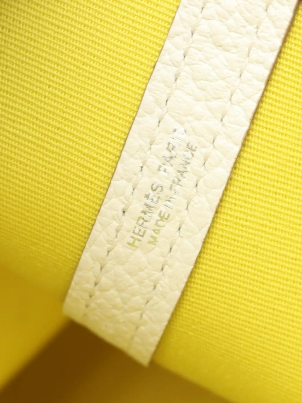 Pre-owned Hermes 2020 Garden File Pm Handbag In Yellow