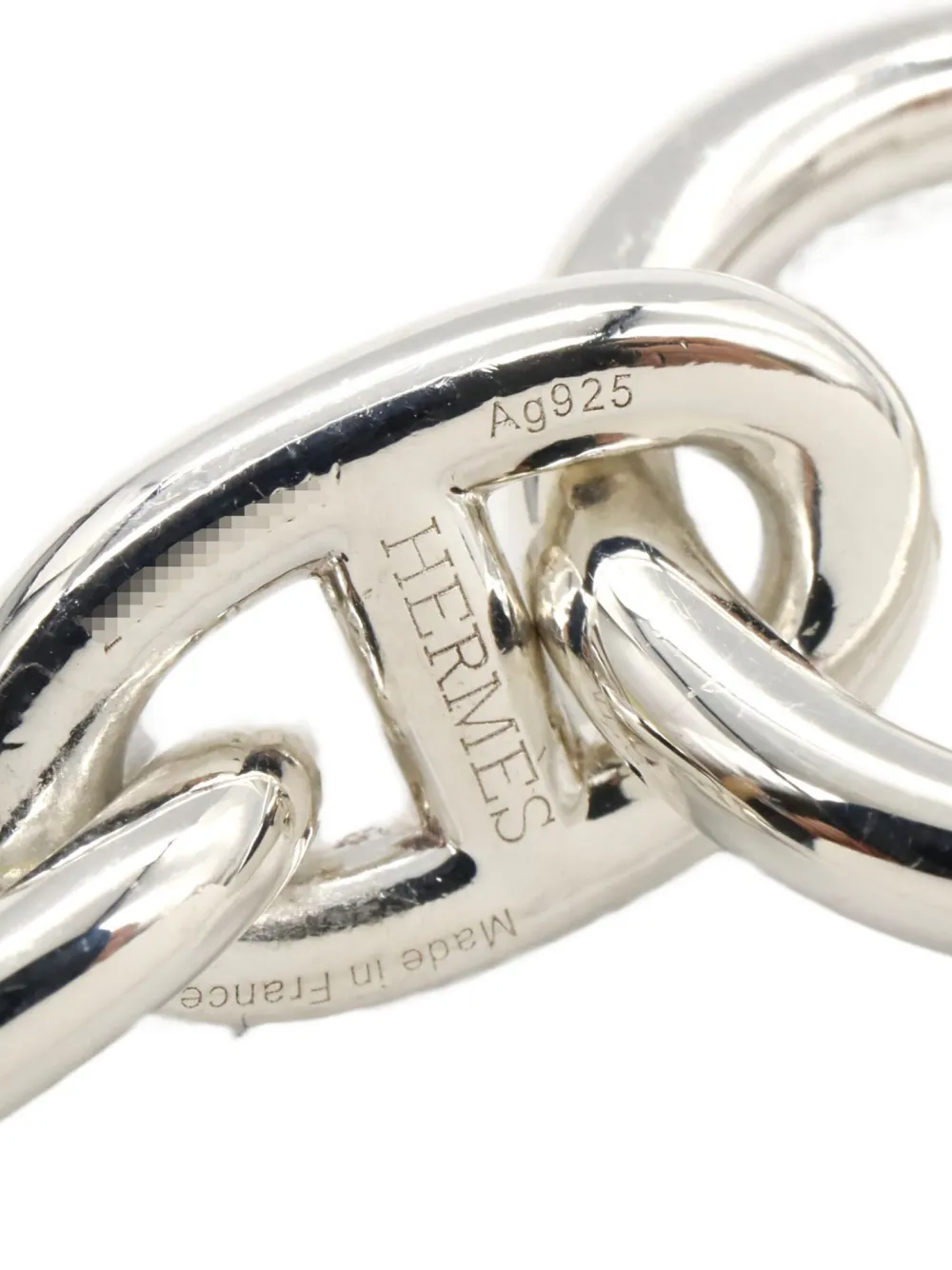 Pre-owned Hermes 2010s Chaine D'ancre Bracelet In Silver