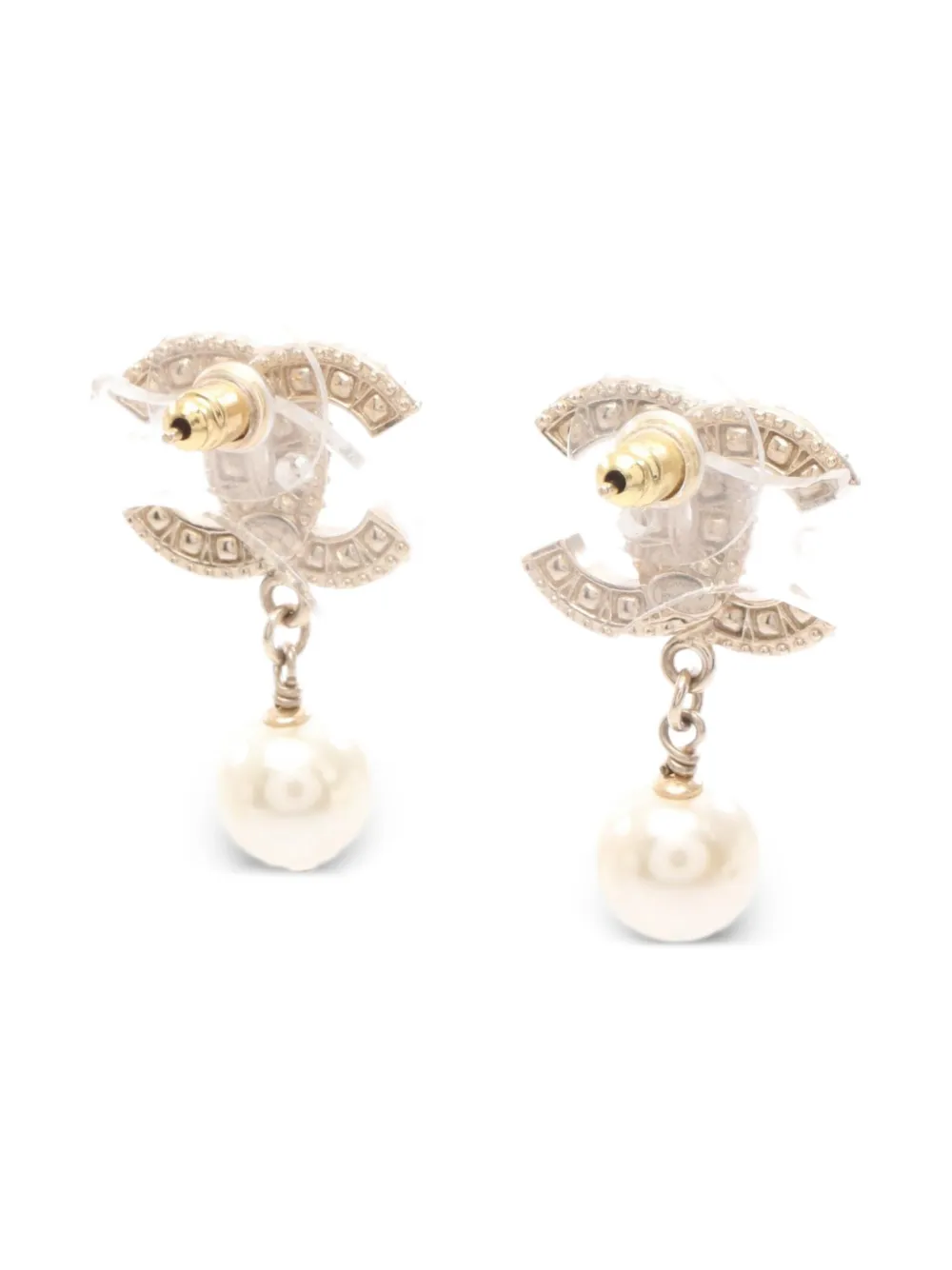 CHANEL Pre-Owned 1986-1988 CC logo earrings | Image 2