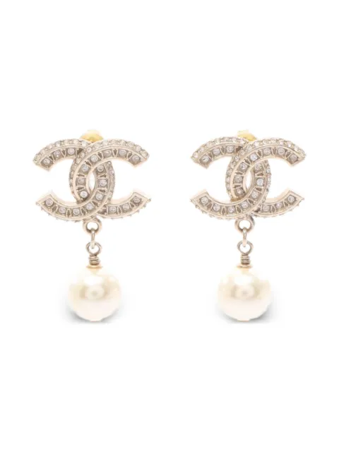 CHANEL Pre-Owned أقراط بشعار ‪1986-1988 CC‬