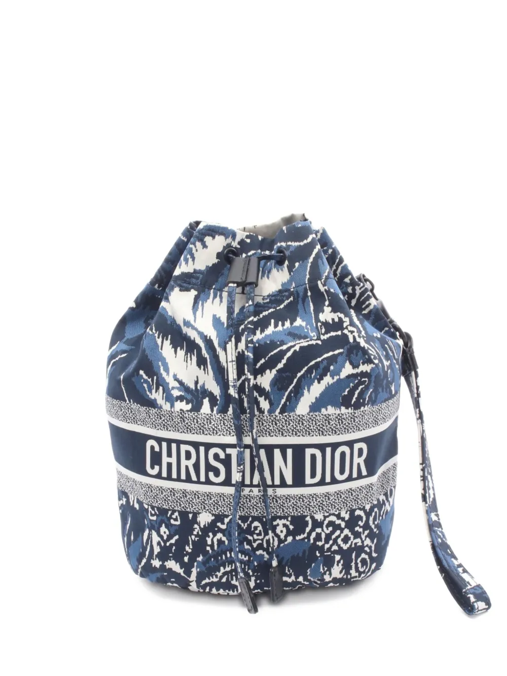 Christian Dior Pre-Owned 2010s ドローストリング バケットポーチ - ブルー Christian Dior Pre-Owned 2010s ドローストリング バケットポーチ - ブルー
