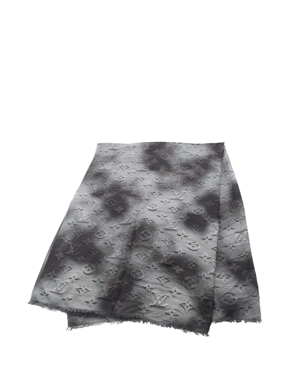 Louis Vuitton Pre-Owned 2020 Etor monogram-print cotton scarf | Grey | Image 1