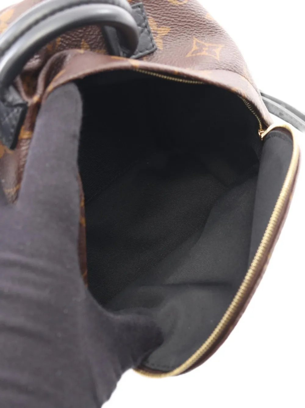 Pre-owned Louis Vuitton 2016 Mini Palm Springs Monogram Backpack In Black