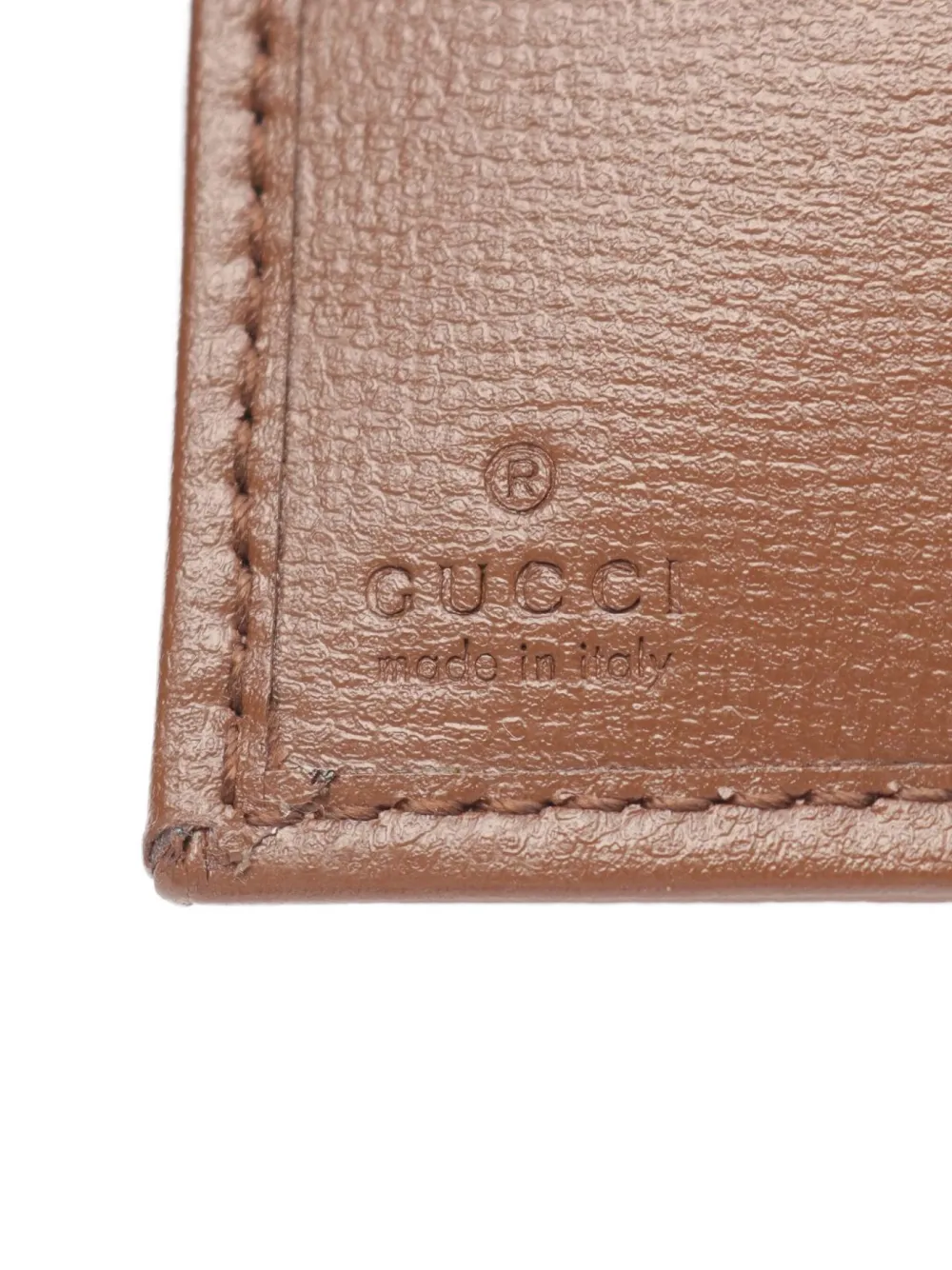 Pre-owned Gucci 2020s Horsebit 1955 Wallet In Neutral