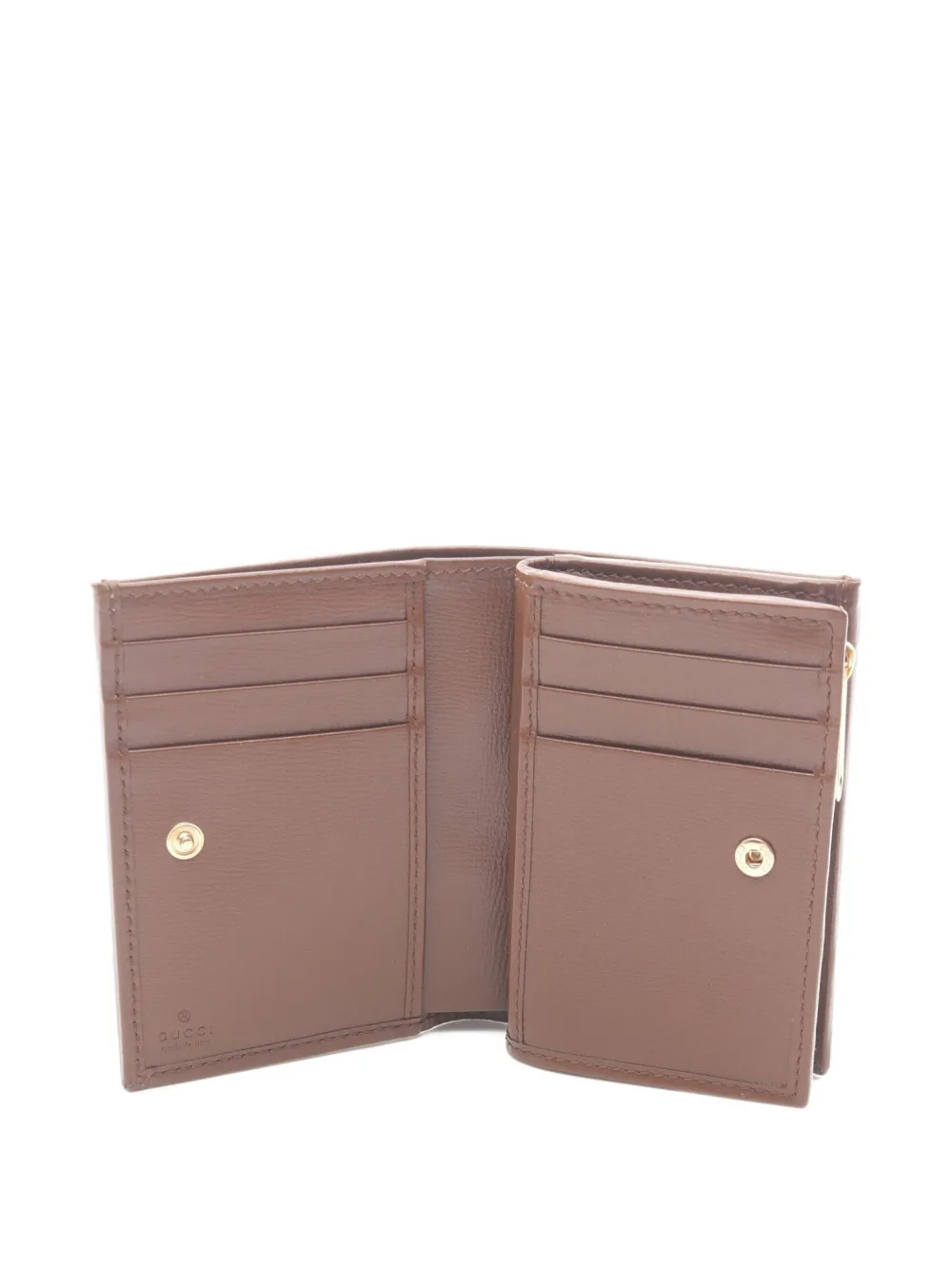 Pre-owned Gucci 2020s Horsebit 1955 Wallet In Neutral