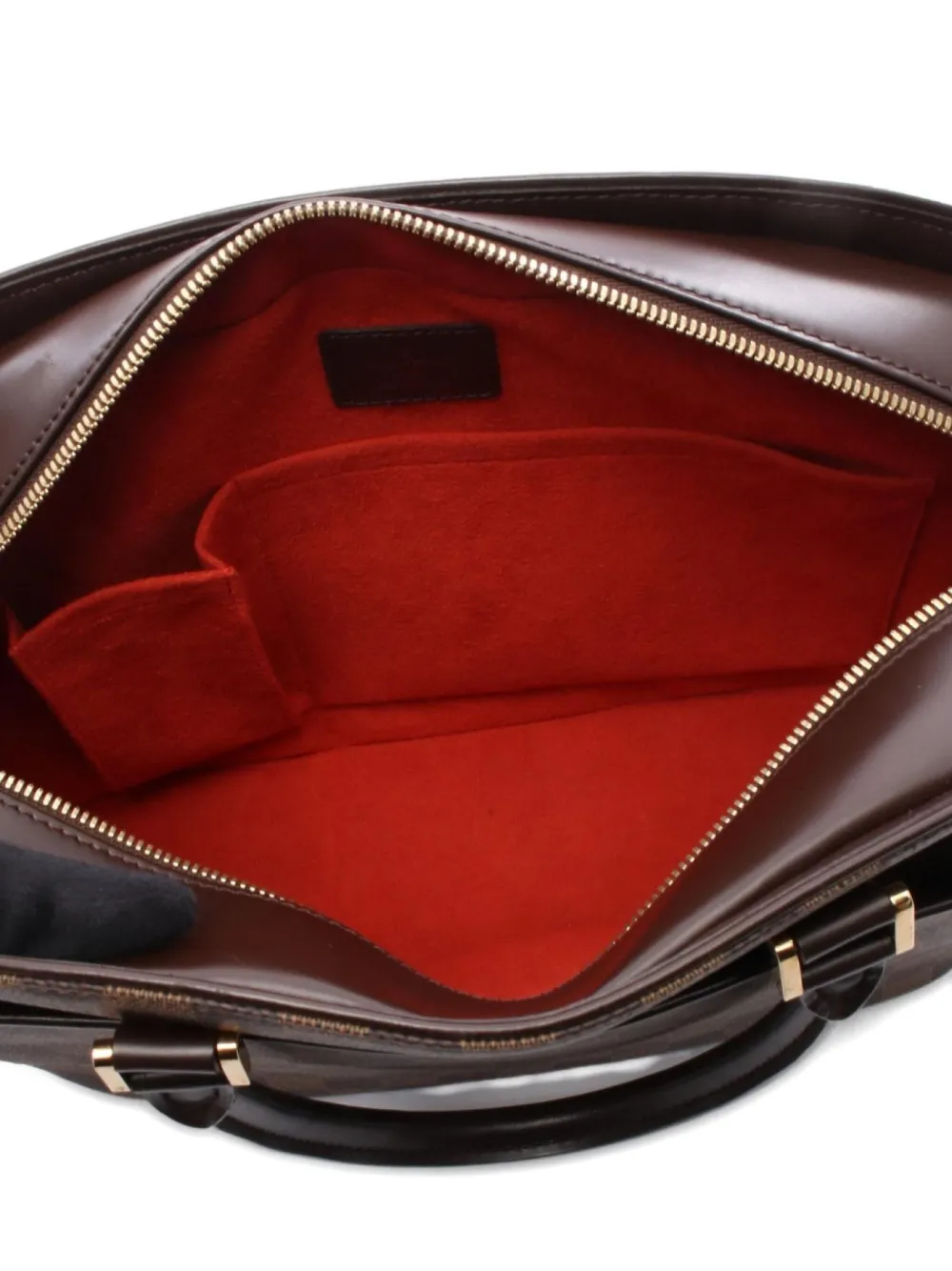 Pre-owned Louis Vuitton 2003 Sarria Horizontal Damier Èbene Tote Bag In Brown