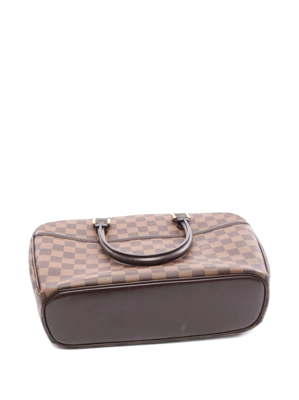 Pre-owned Louis Vuitton 2003 Sarria Horizontal Damier Èbene Tote Bag In Brown