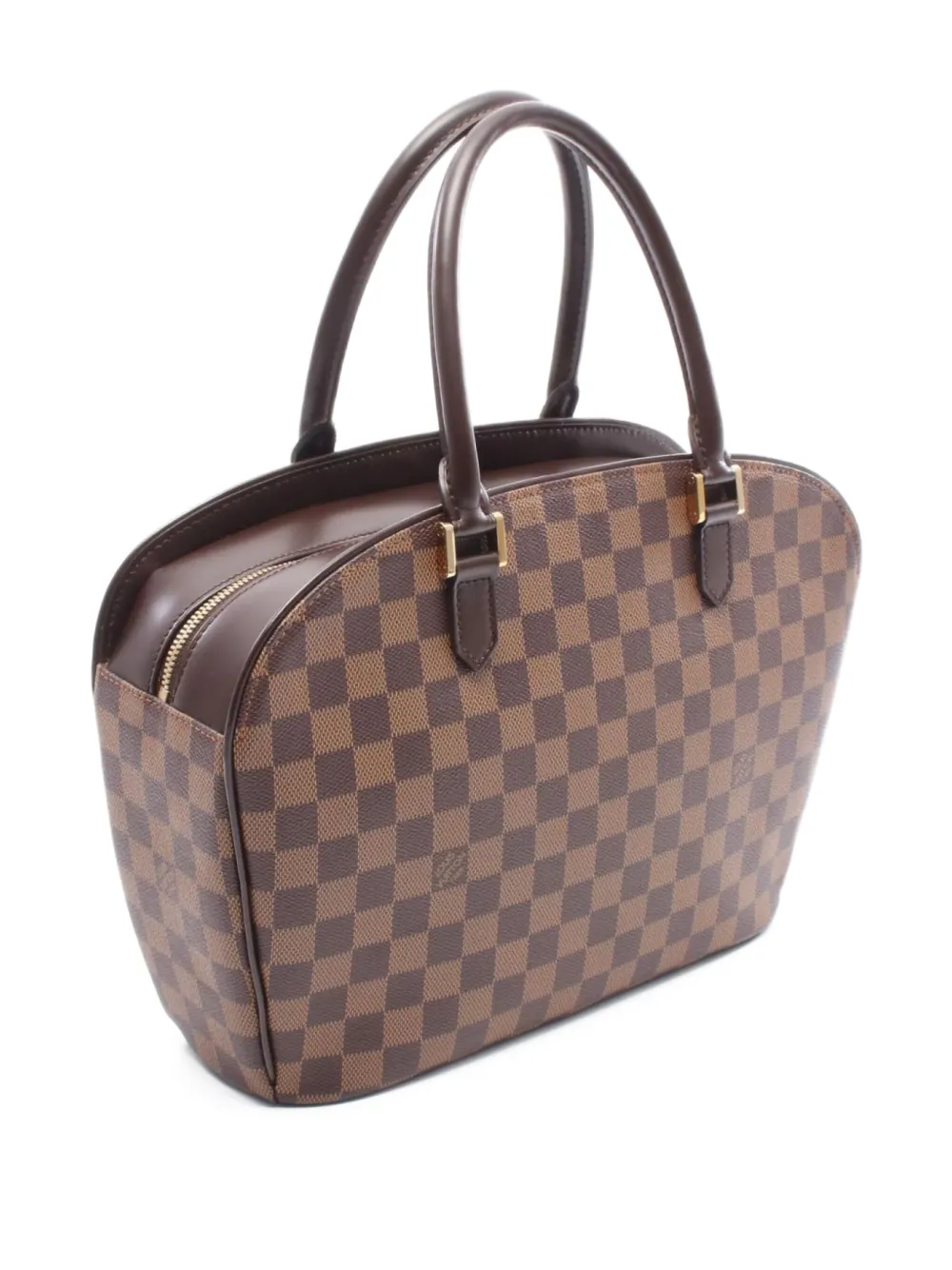Pre-owned Louis Vuitton 2003 Sarria Horizontal Damier Èbene Tote Bag In Brown