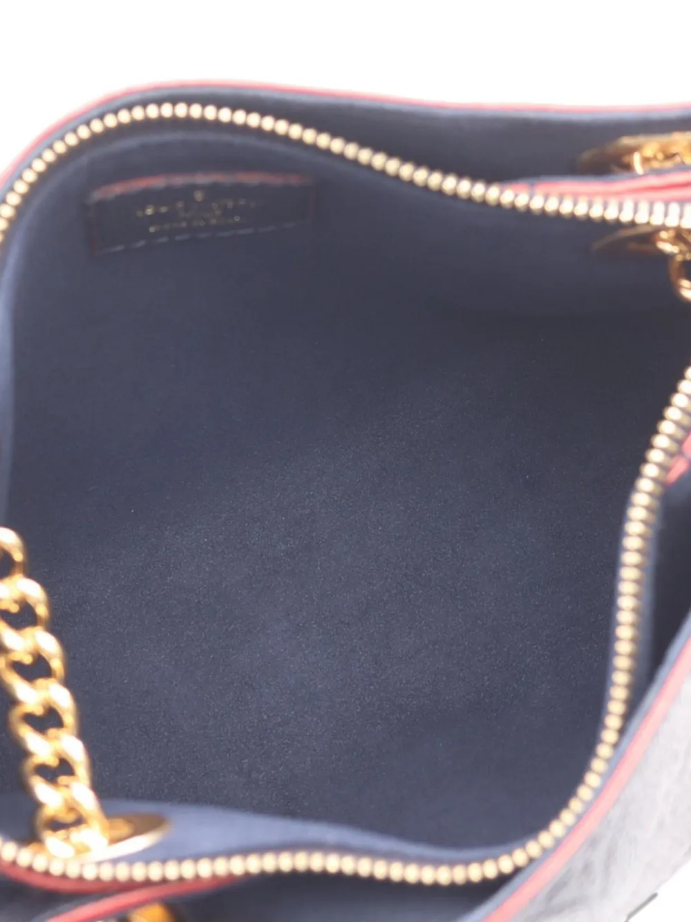 Pre-owned Louis Vuitton 2018 Surenne Bb Monogram Chain Shoulder Bag In Blue