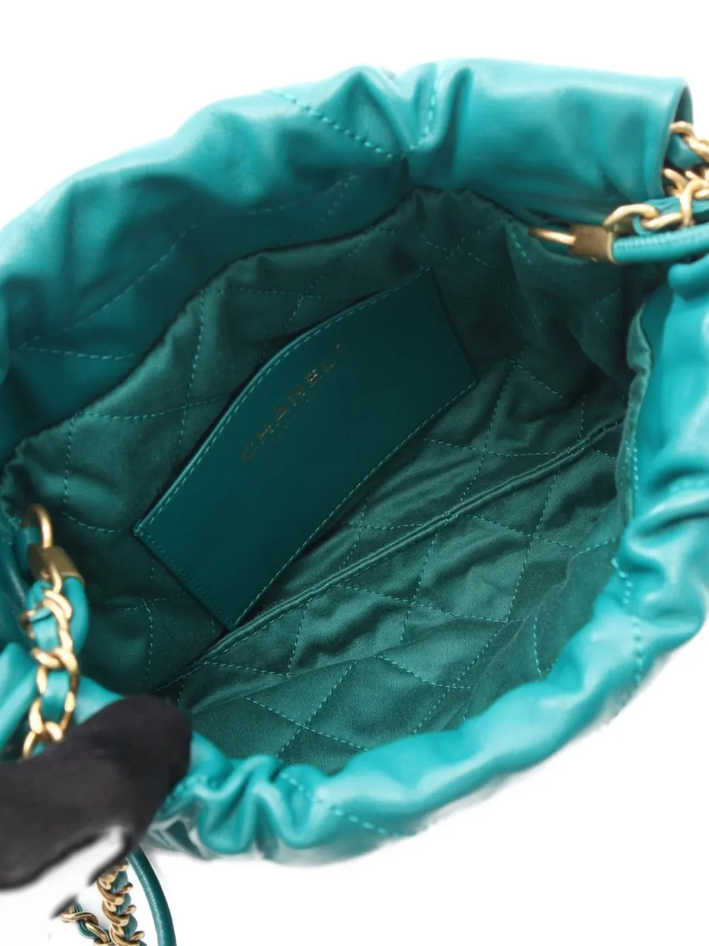 Pre-owned Chanel 2021 Mini 22 Shoulder Bag In Green