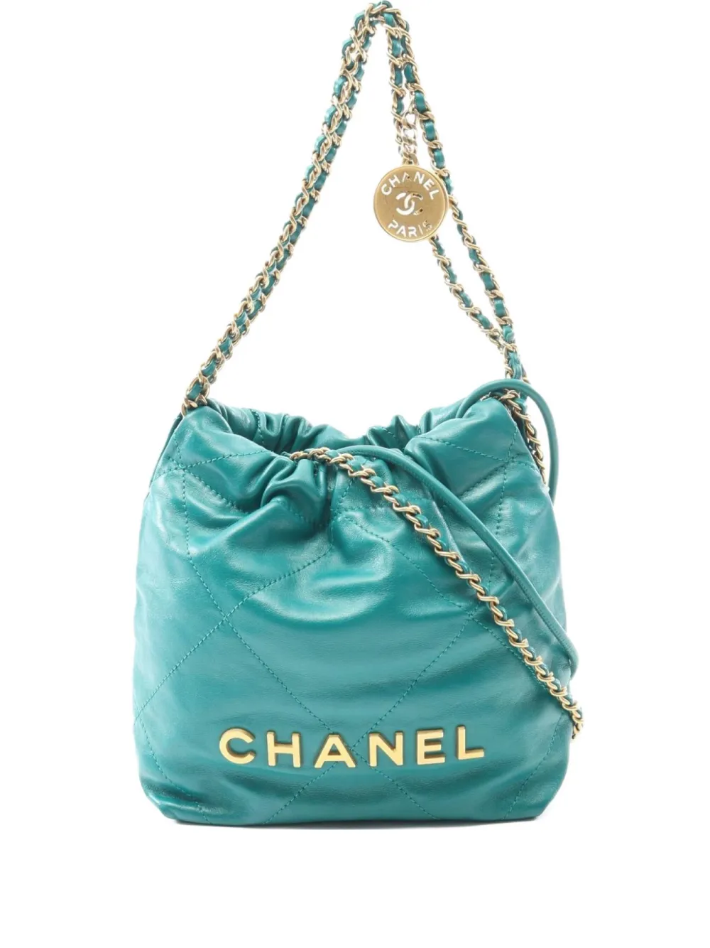 CHANEL Pre-Owned 2021 22 ショルダーバッグ ミニ - グリーン CHANEL Pre-Owned 2021 22 ショルダーバッグ ミニ - グリーン
