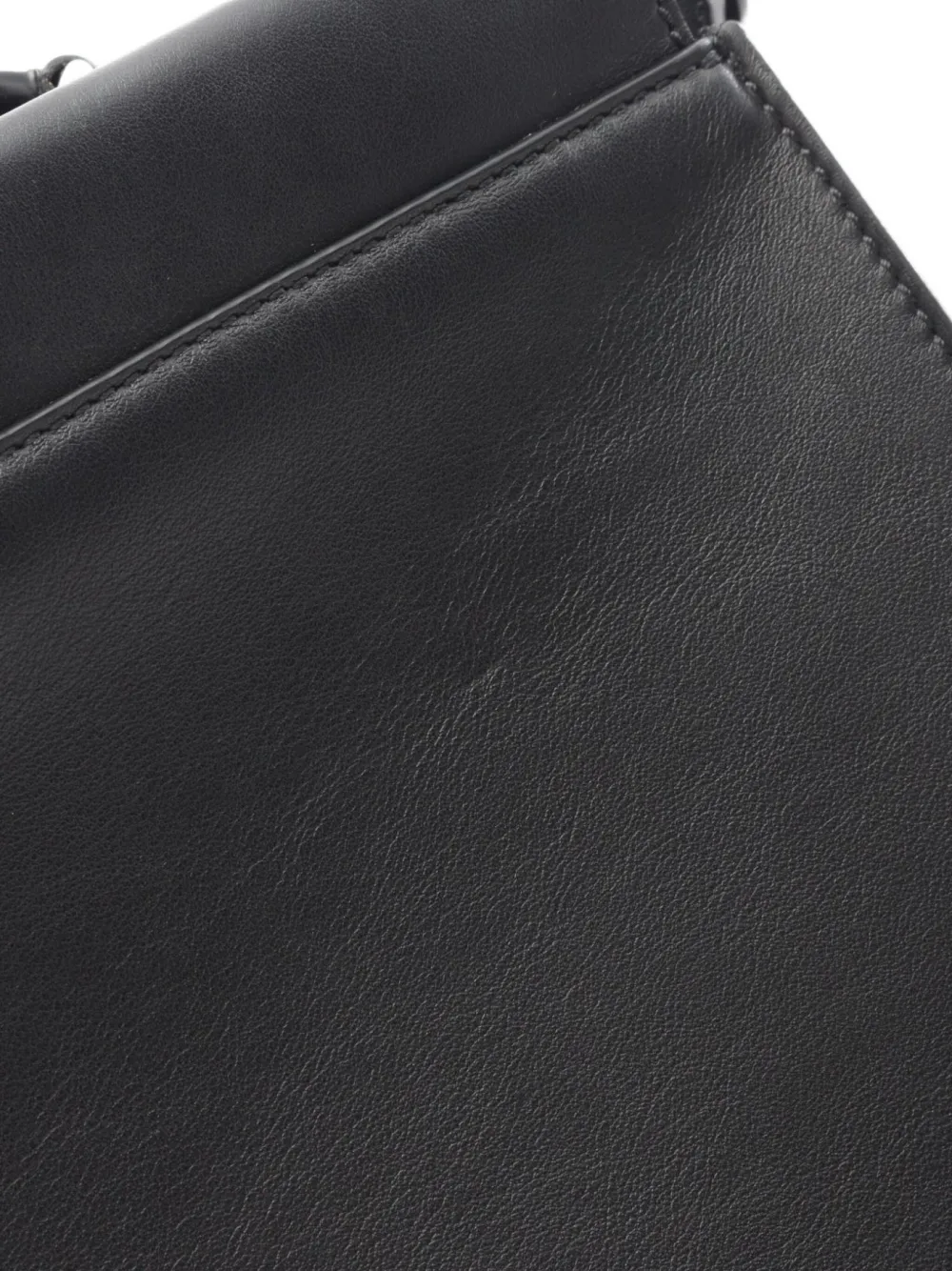 Pre-owned Fendi 2010s Peekaboo Leather Briefcase Bag In Black