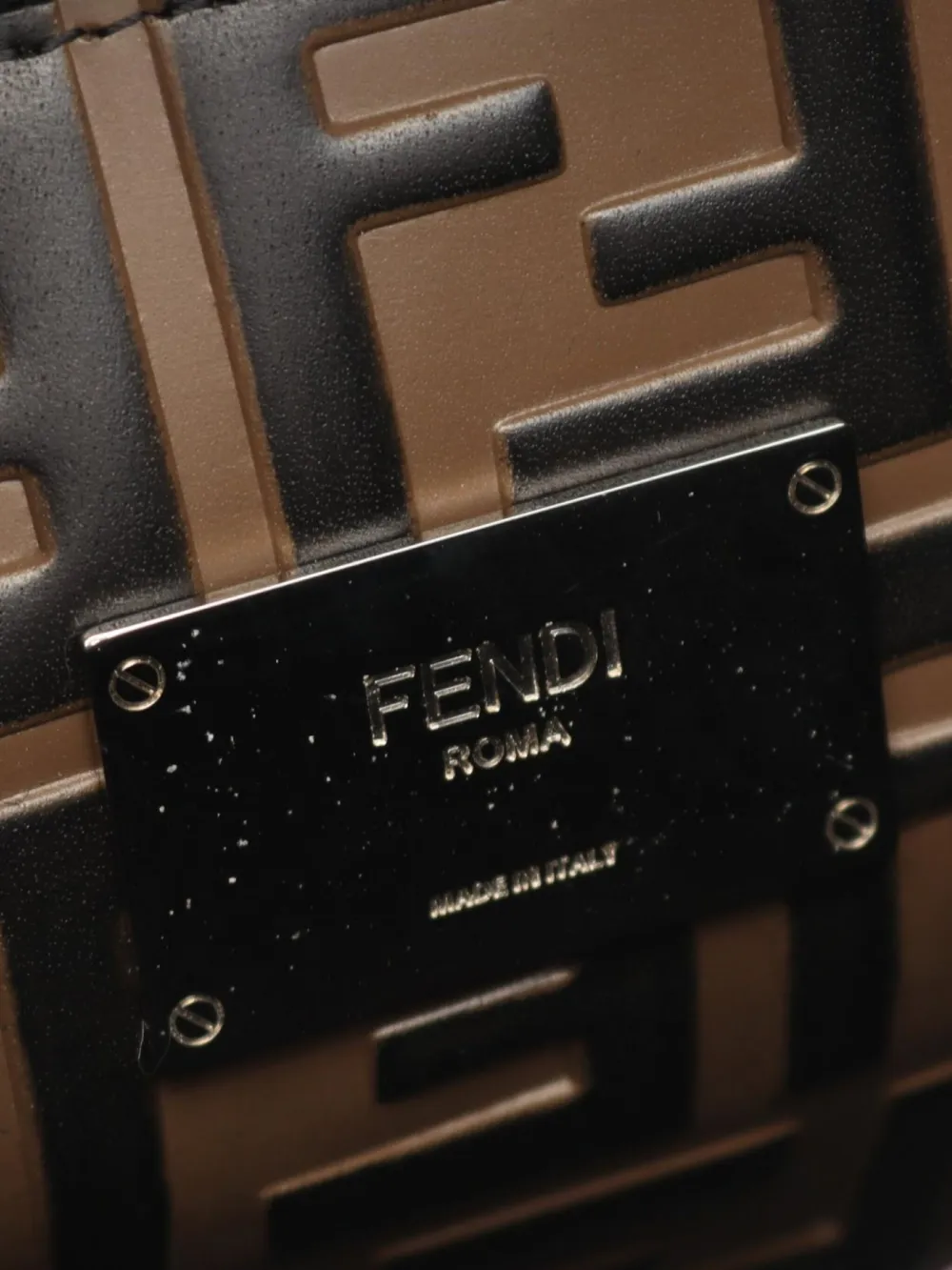 Pre-owned Fendi 2010s Peekaboo Leather Briefcase Bag In Black