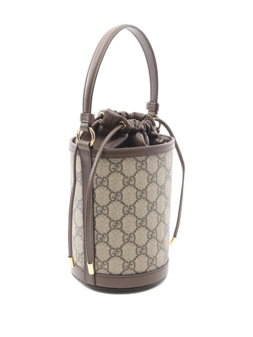 Pre-owned Gucci 2020 Mini Ophidia Bucket Bag In Neutral