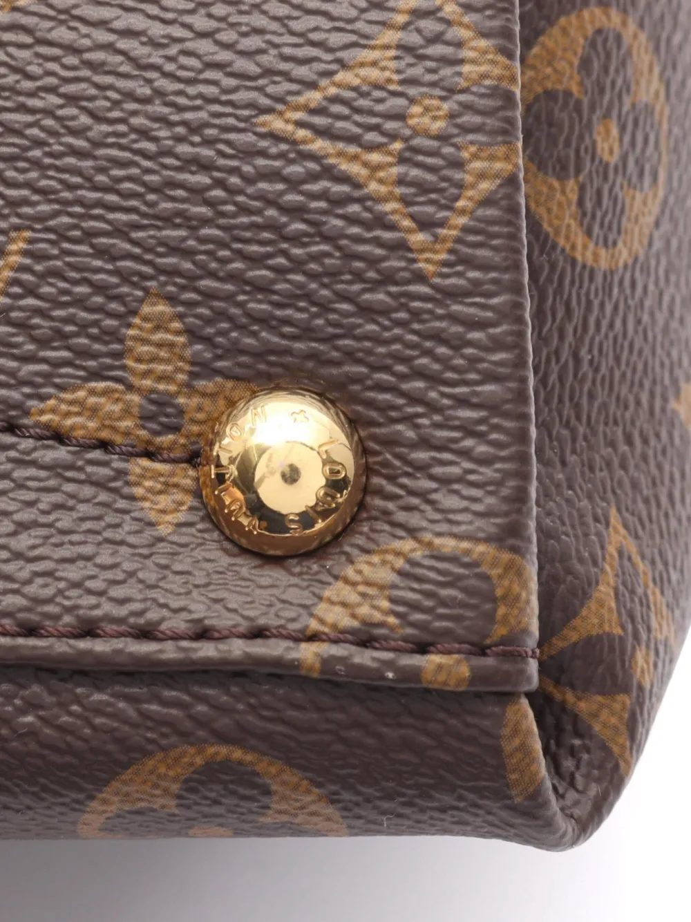 Pre-owned Louis Vuitton 2021 Monogram Bb V Tote Bag In Brown