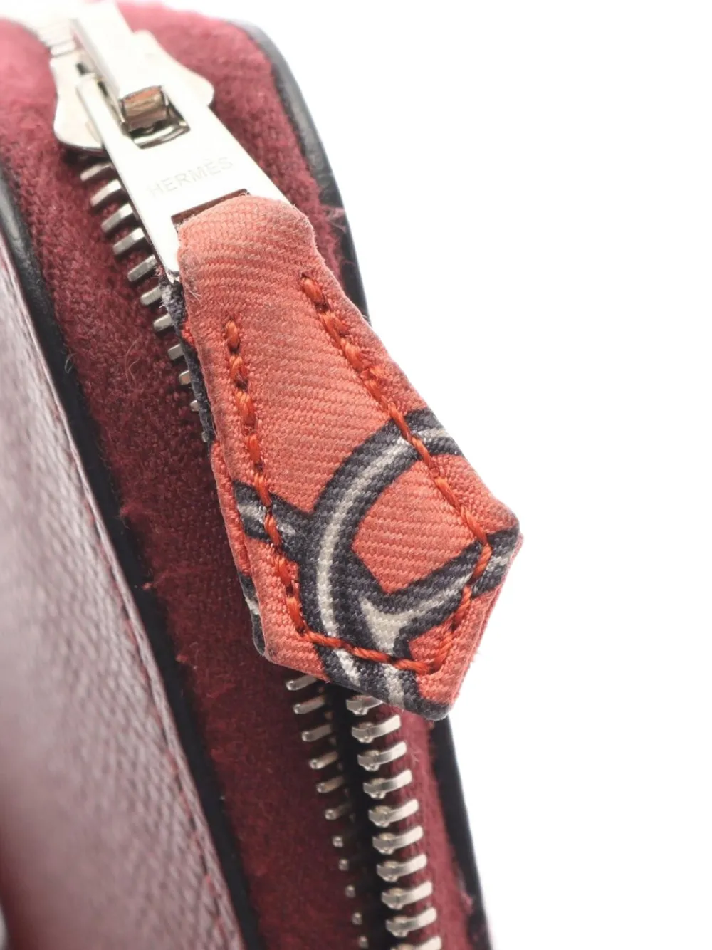 Pre-owned Hermes 2015 Azap Long Wallet In Red