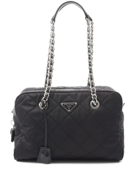 Prada Pre-Owned 2010's diamond-quilted shoulder bag