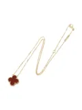 Van Cleef & Arpels 2010s 18kt Gold Carnelian Alhambra Necklace