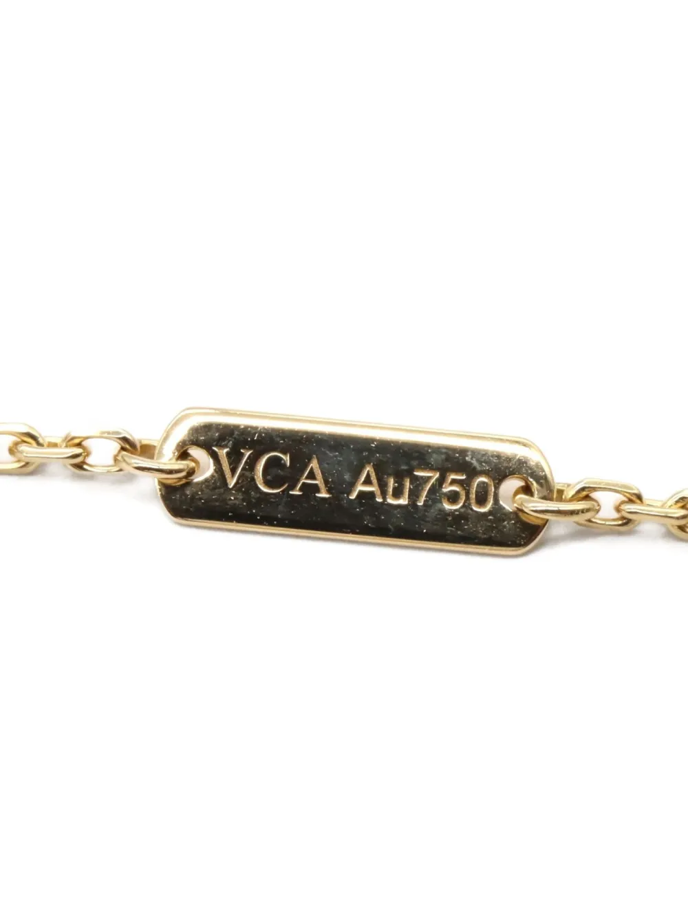 Pre-owned Van Cleef & Arpels 2010s 18kt Gold Carnelian Alhambra Necklace