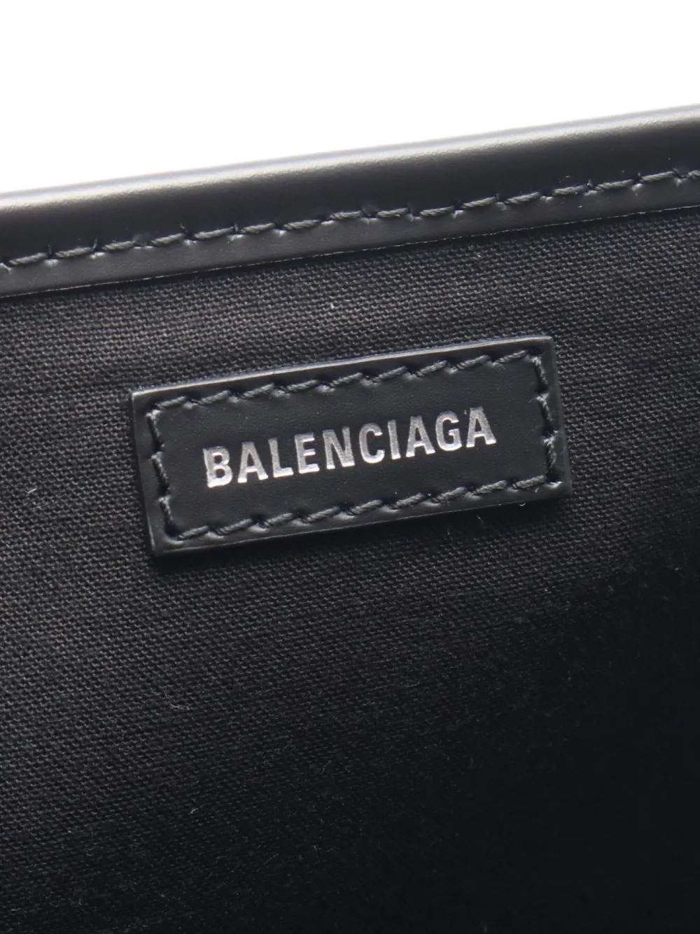 Pre-owned Balenciaga 2010's Logo-print Tote Bag In Black