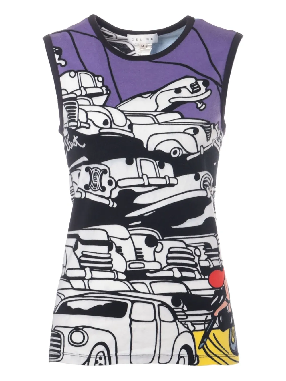 Celine Pre-Owned camiseta con auto estampado 1990-2000 | Image 2