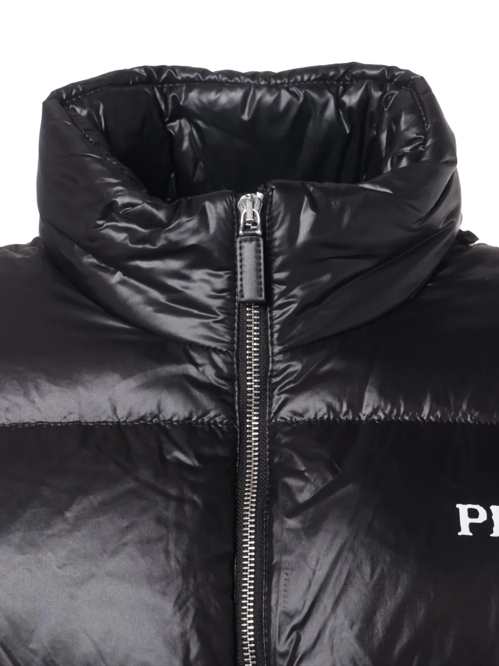 Pre-owned Prada 2022 Logo-detail Down Jacket In Black