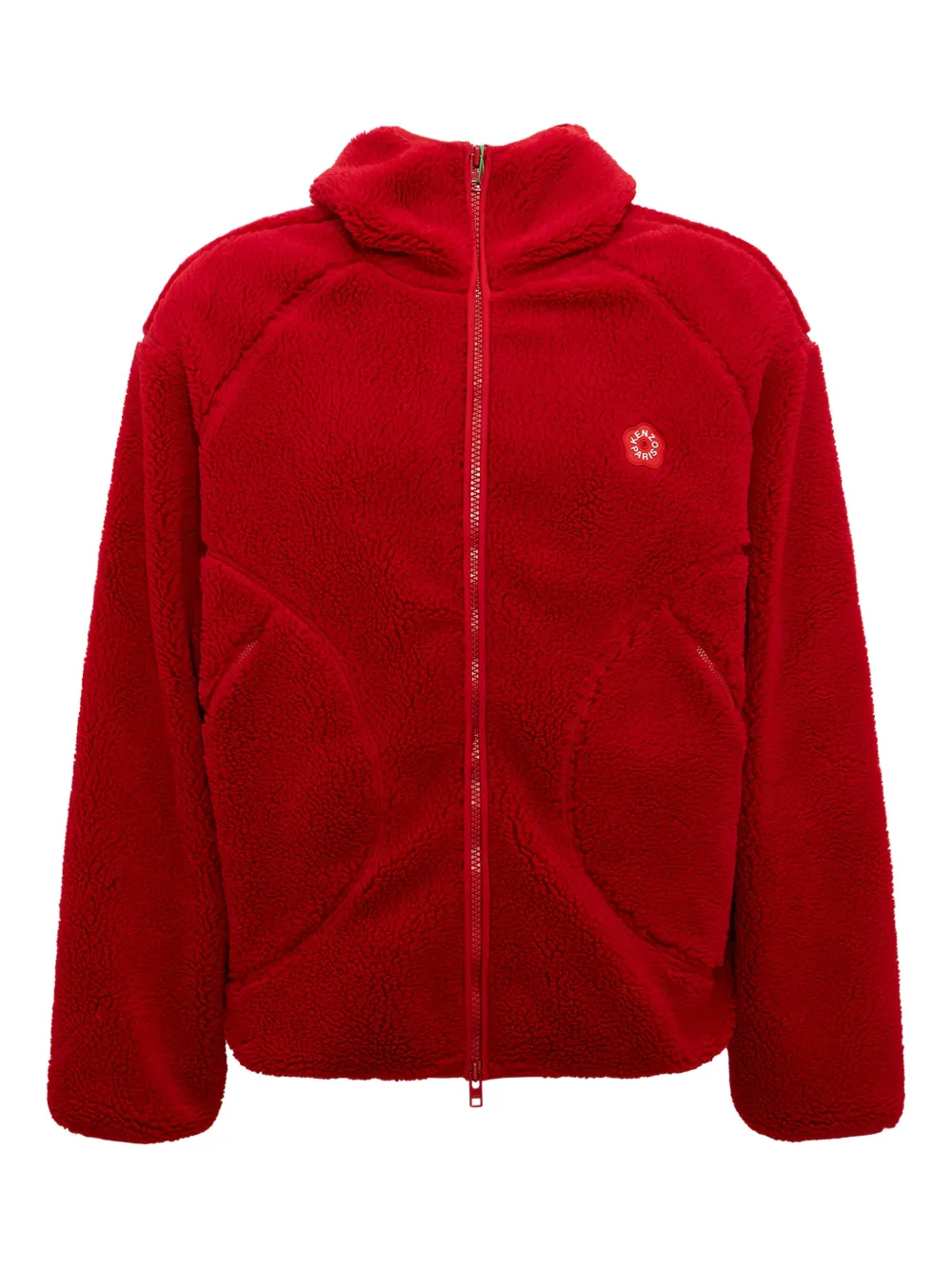 Kenzo fleece zip-up jacket | Red | Image 1