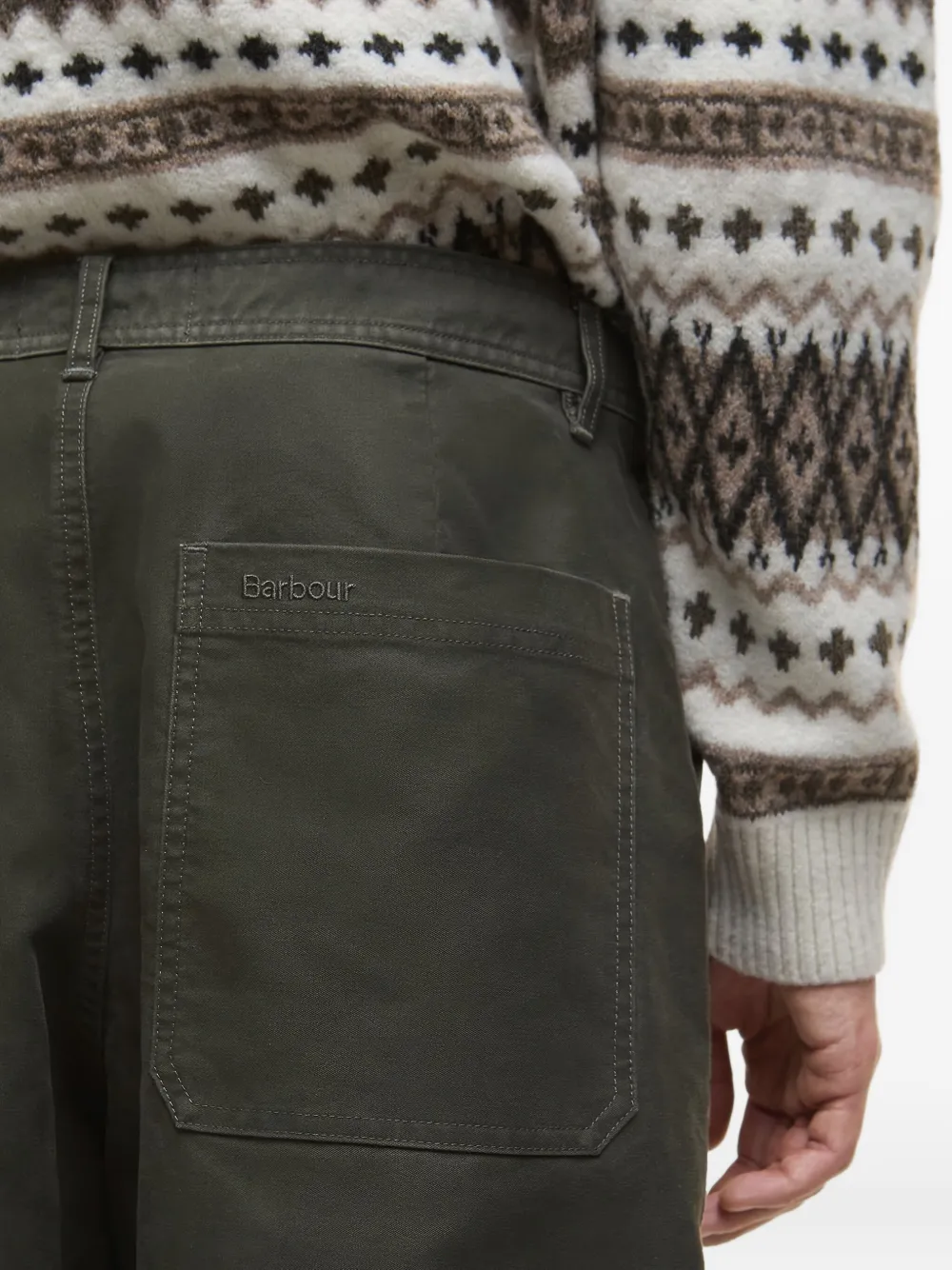 Barbour Cargo Pocket Trousers In Green