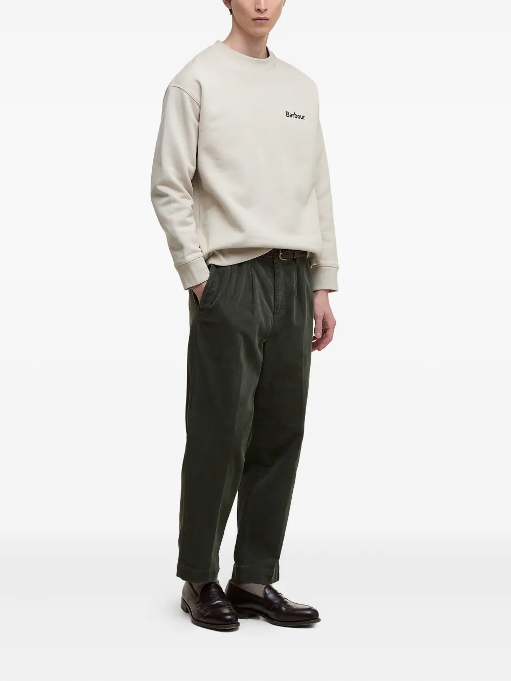 Barbour logo-print crew-neck sweatshirt - Beige
