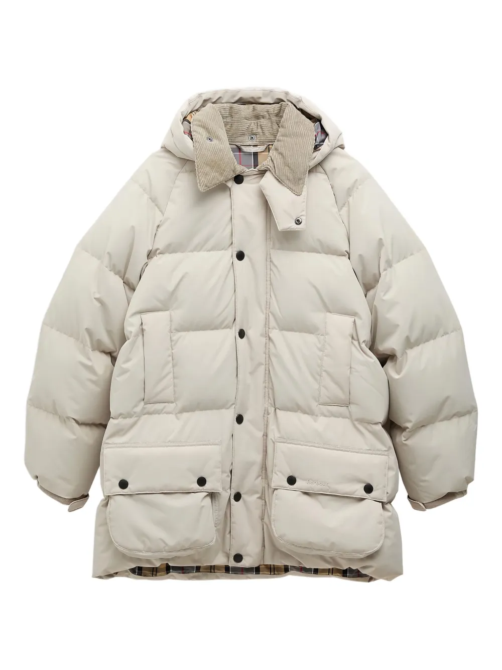 Barbour Beaufort quilted corduroy-collar jacket | Neutrals | Image 1