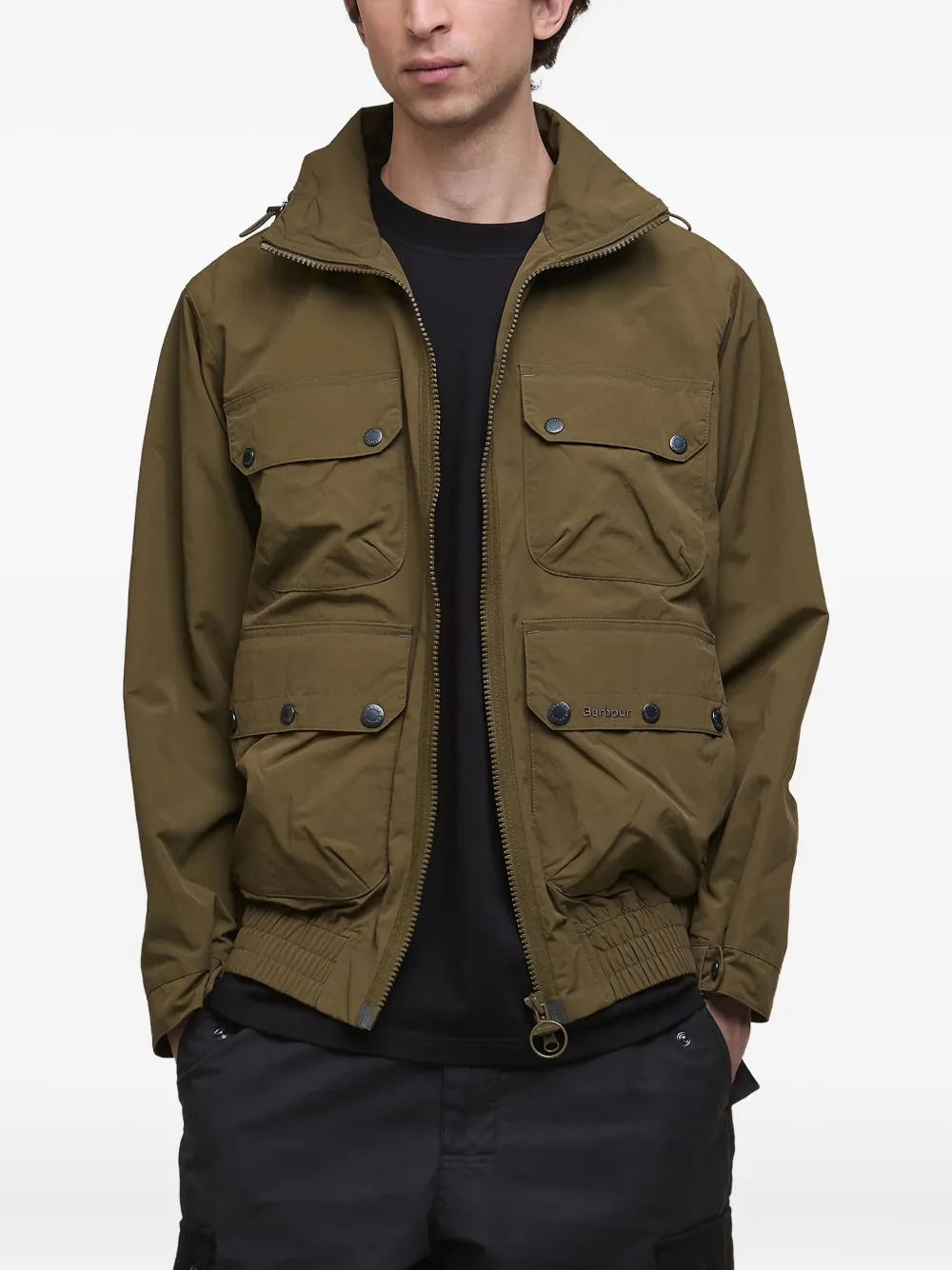 Barbour Flight Bedale hooded jacket | Green | Image 1