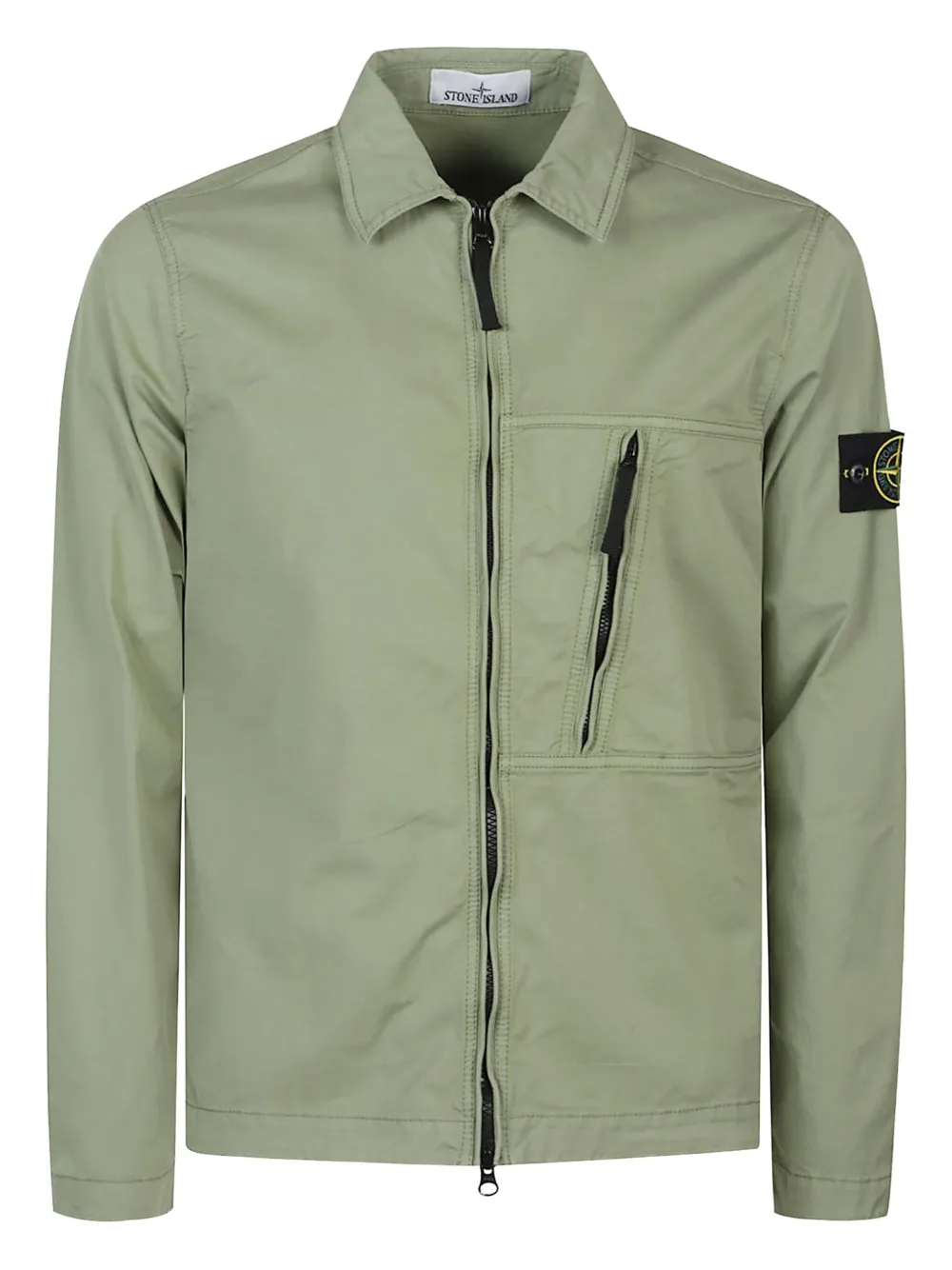 Stone Island Zip-fastening Pocket Jacket In Green