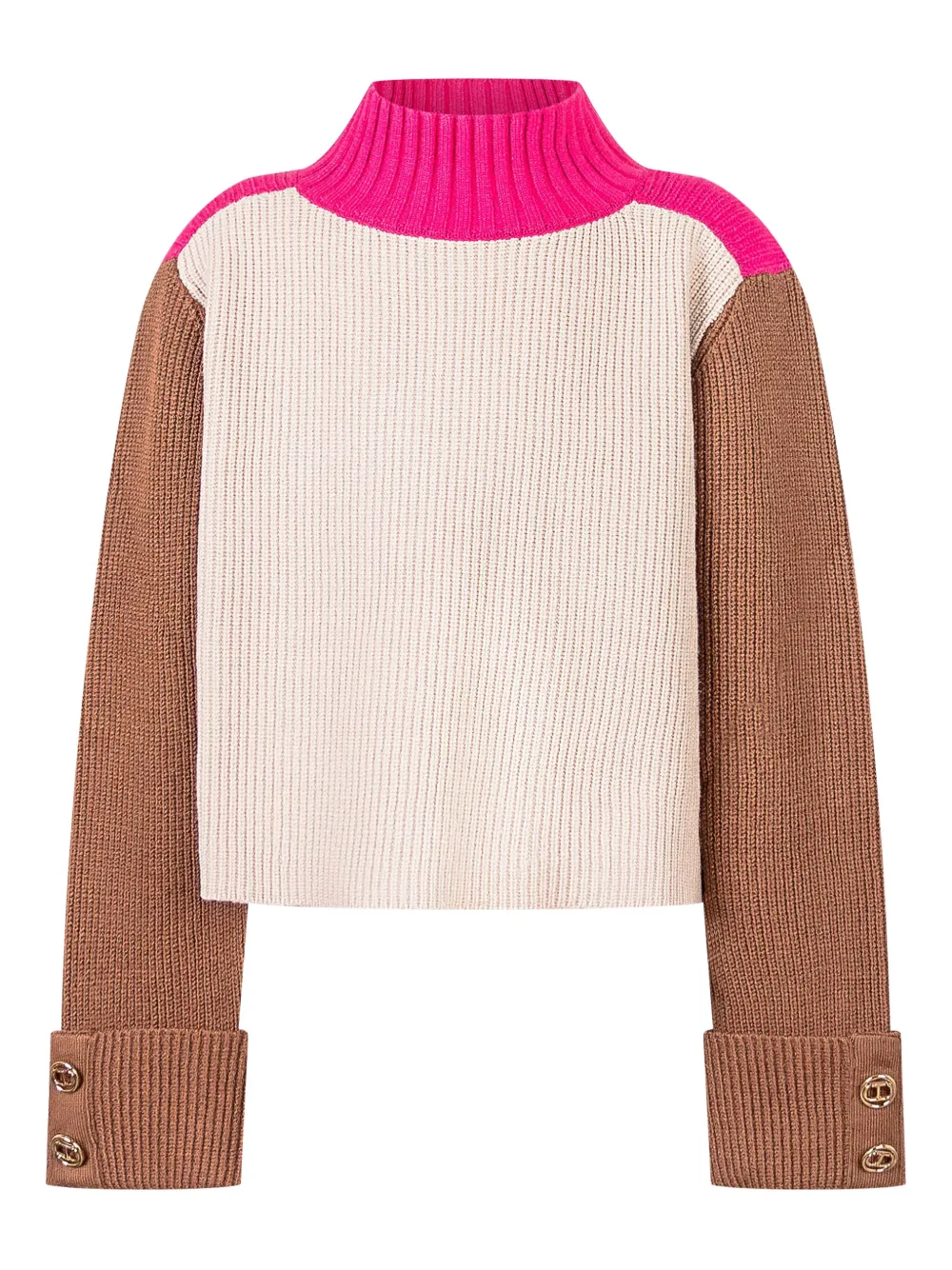 TWINSET Kids Maglione con design color-block - Toni neutri