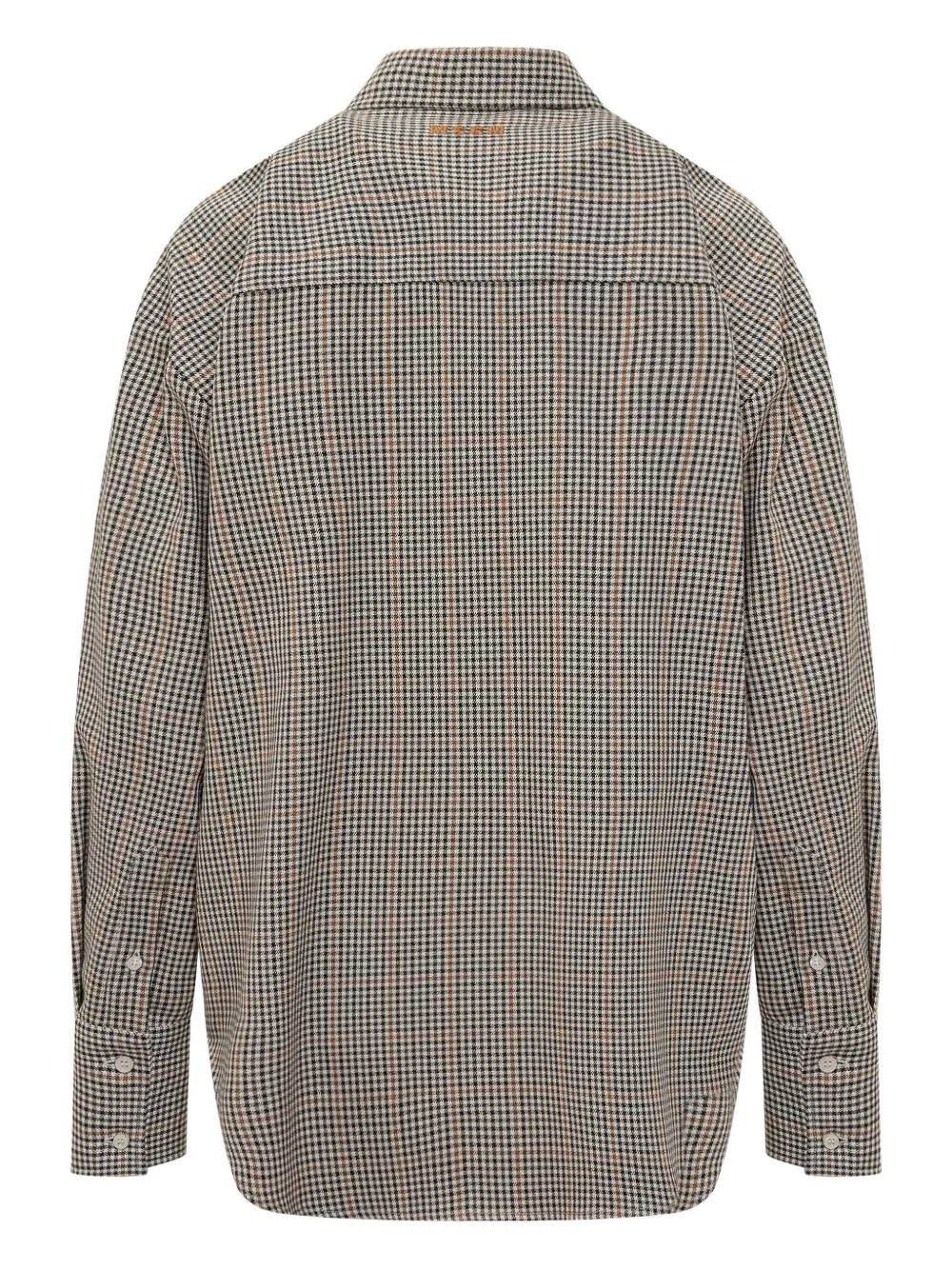 MSGM Geruite blouse met borduurwerk - Beige