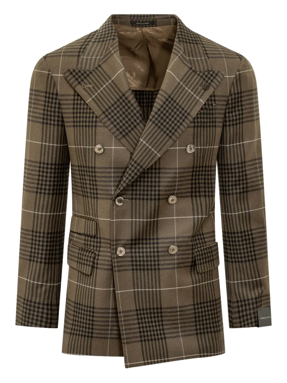 Gabriele Pasini Double-breasted Plaid Suit In Multi