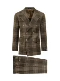 Gabriele Pasini double-breasted plaid suit - Brown