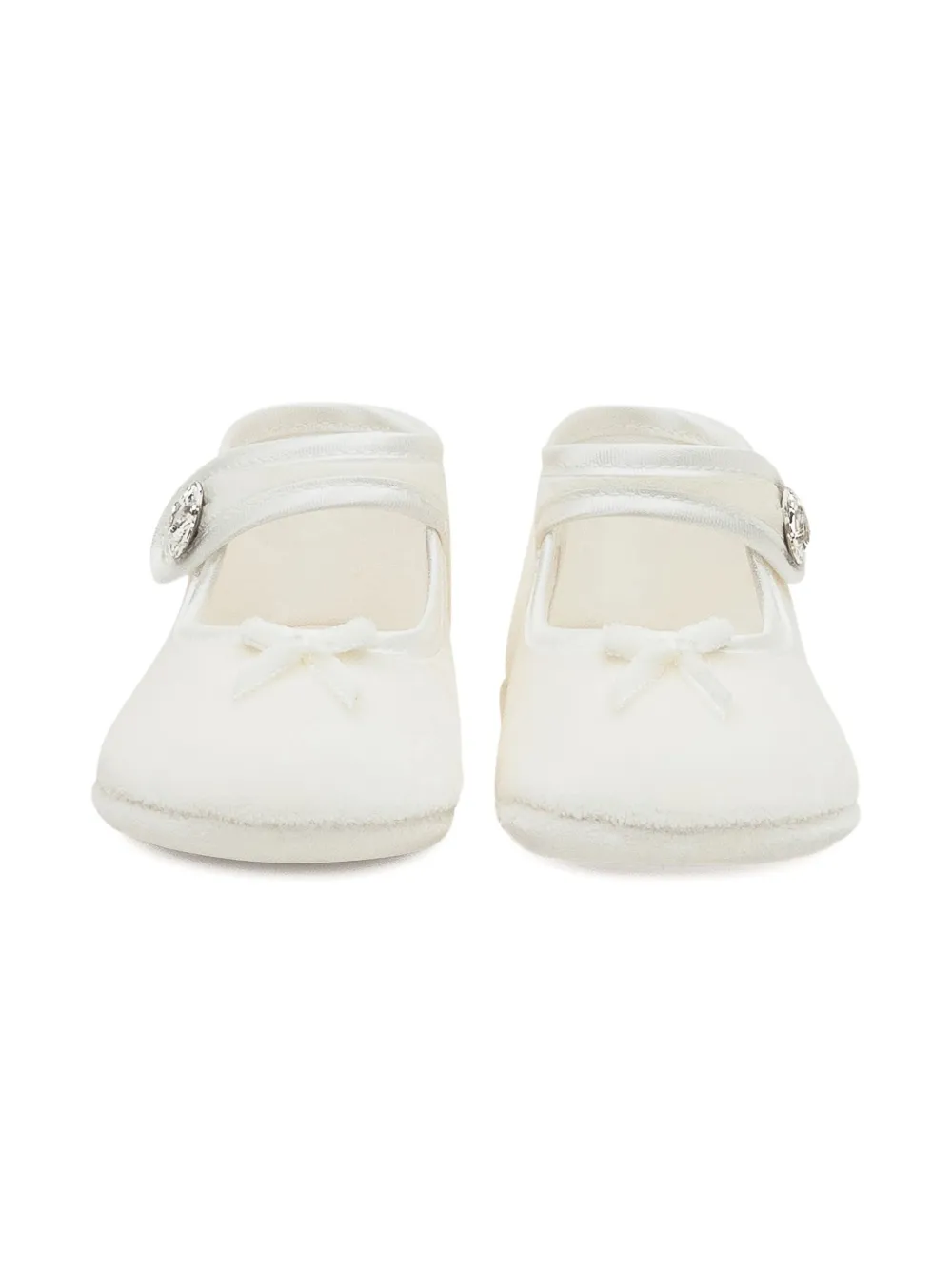 Monnalisa velvet pre-walkers Wit