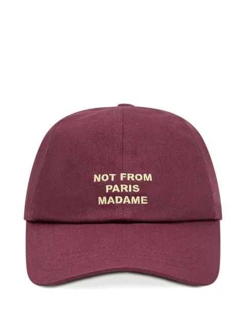 Drôle De Monsieur slogan-print baseball cap