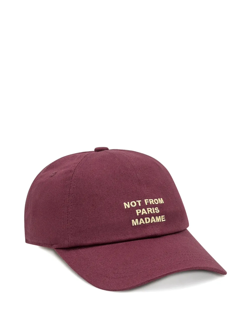 Drôle De Monsieur Cotton Slogan Baseball Cap In Red