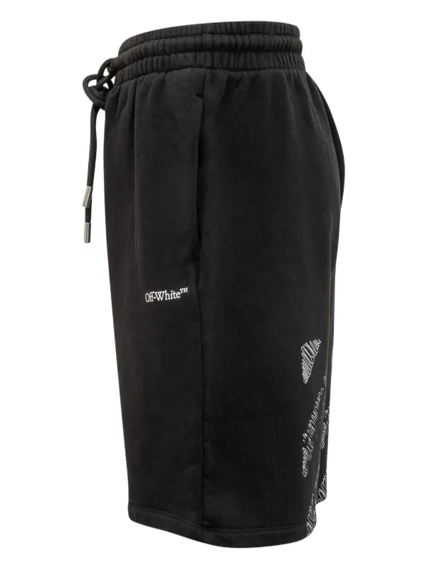 Off-White scribble-print Track Shorts | Black | FARFETCH UK